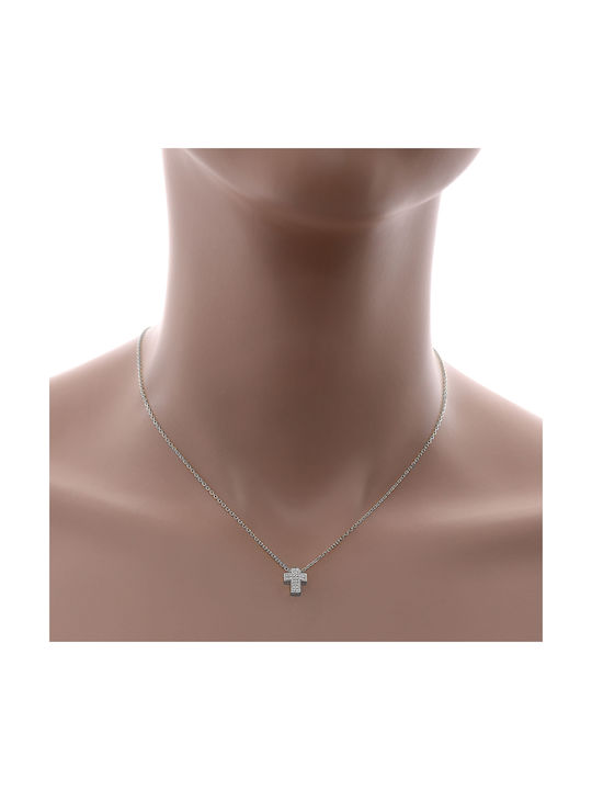 Damen Kreuz aus Silber mit Kette