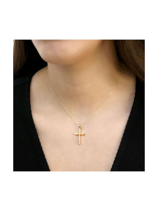 Damen Gold Kreuz 14K