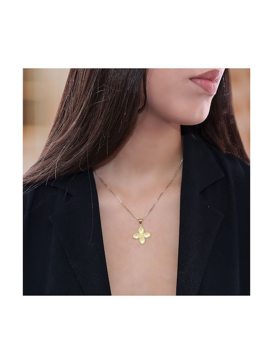 Damen Gold Kreuz 18K