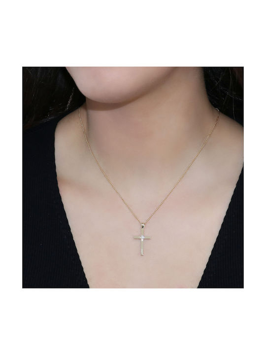 Damen Gold Kreuz 14K