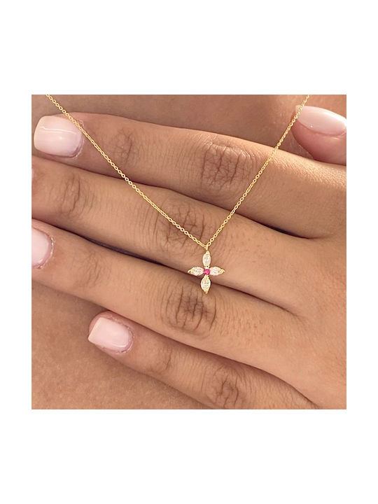 Gold Cross 18K with Chain