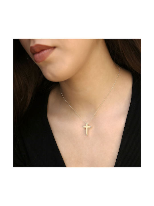 Gold Kreuz 14K mit Kette