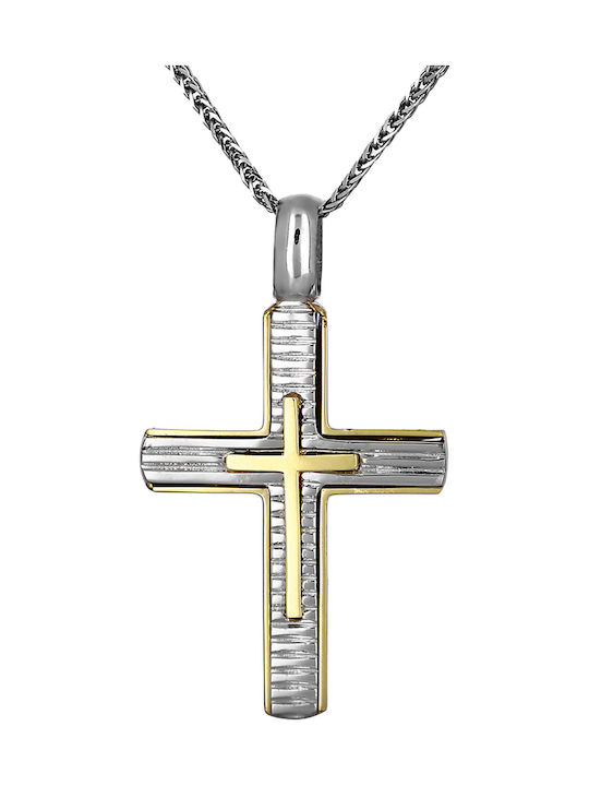 Men's Gold Cross 14K Double Sided with the Crucified