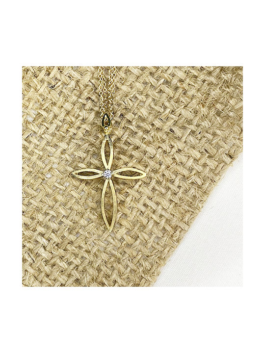 Women's Gold Cross 14K with Chain