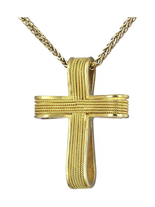 Damen Gold Kreuz 18K