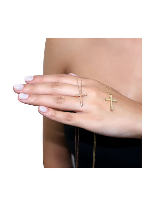 Gold Kreuz 14K mit Kette