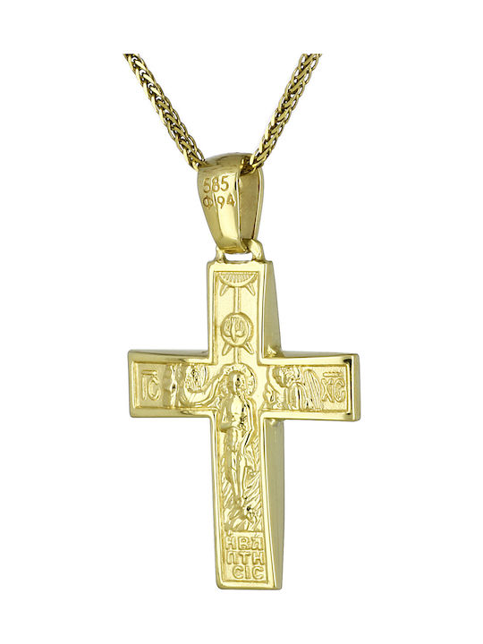 Damen Gold Kreuz 14K