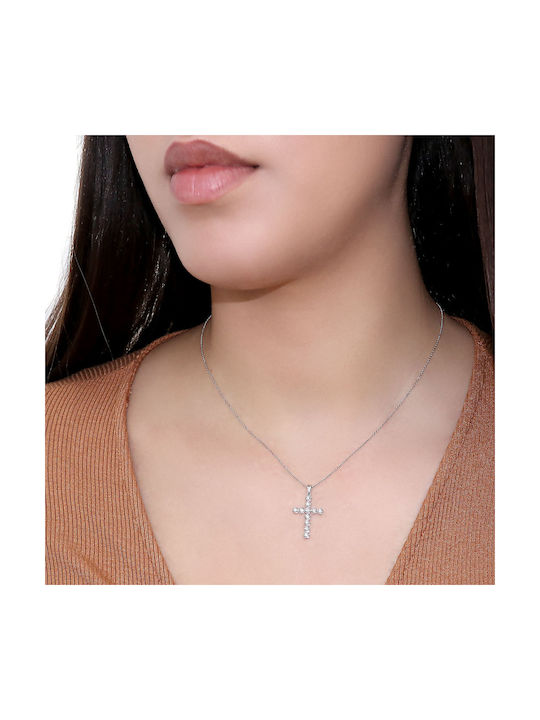 White Gold Cross 14K