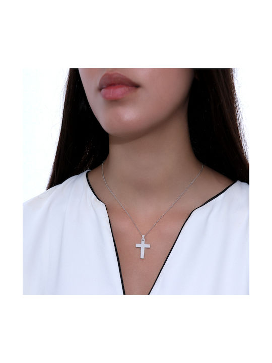 Women's White Gold Cross 14K