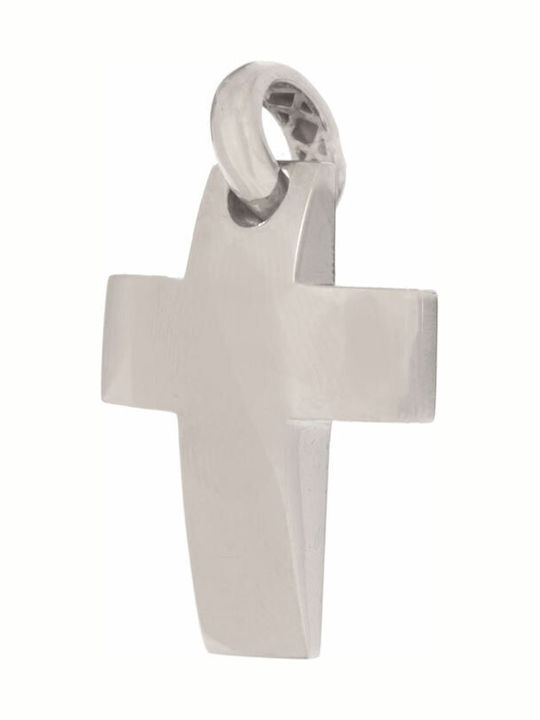 Abadianakis Men's White Gold Cross 14K