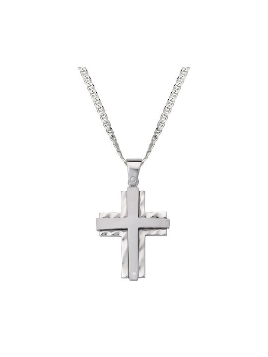 Herren Kreuz aus Silber mit Kette