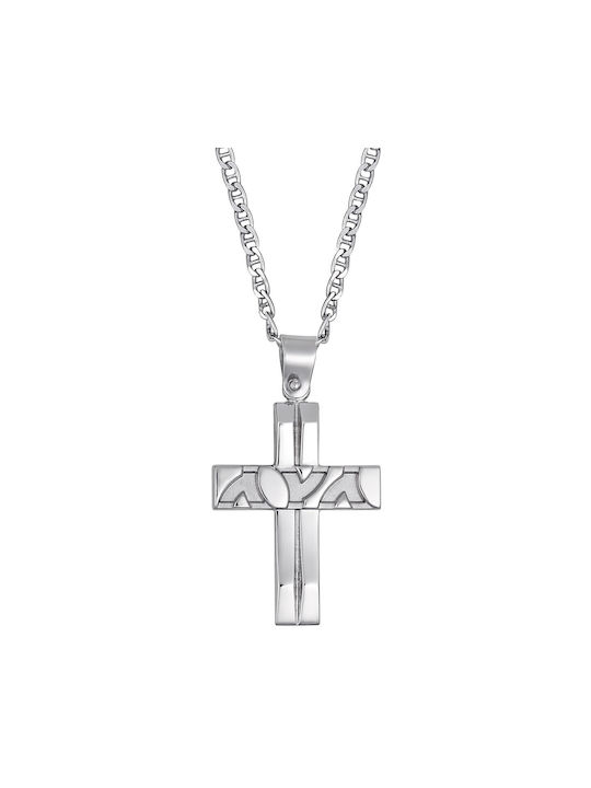 Herren Kreuz aus Silber mit Kette