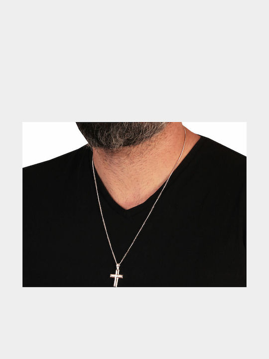 Abadianakis Cruci Aur Alb 14K