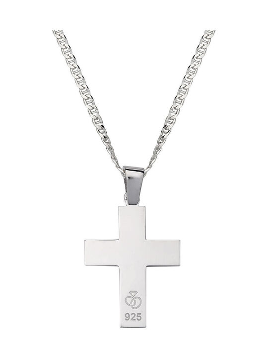 Verorama Men's Cross from Silver with Chain