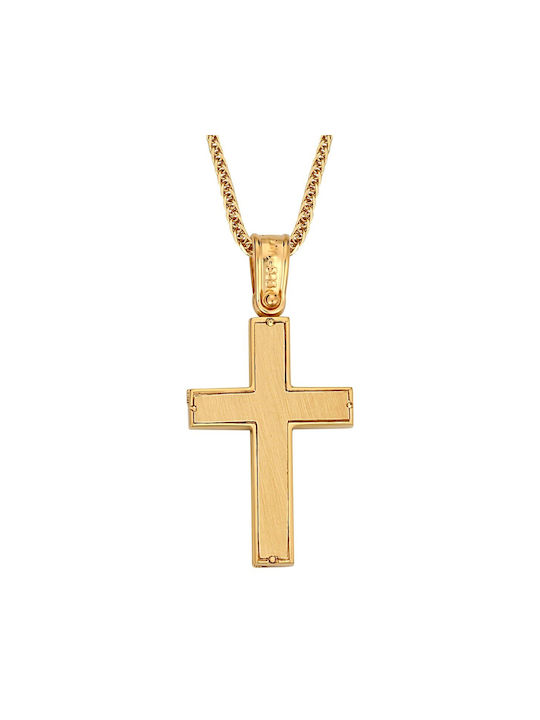 Men's Gold Cross 14K with Chain