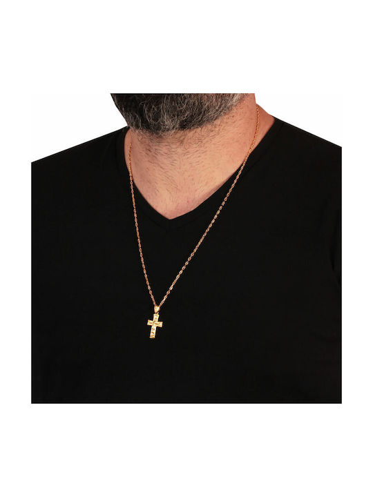 Herren Gold Kreuz 14K