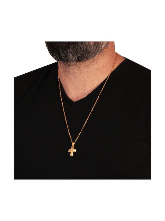 Herren Gold Kreuz 14K