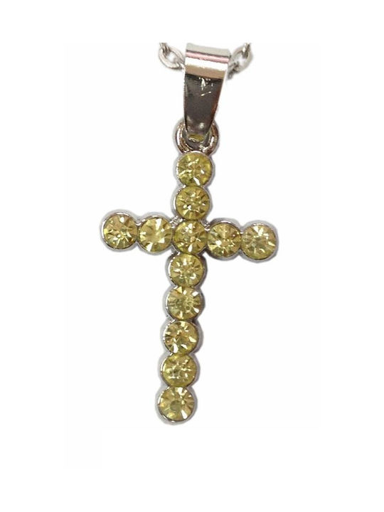 Cross from Gold Plated Silver with Chain