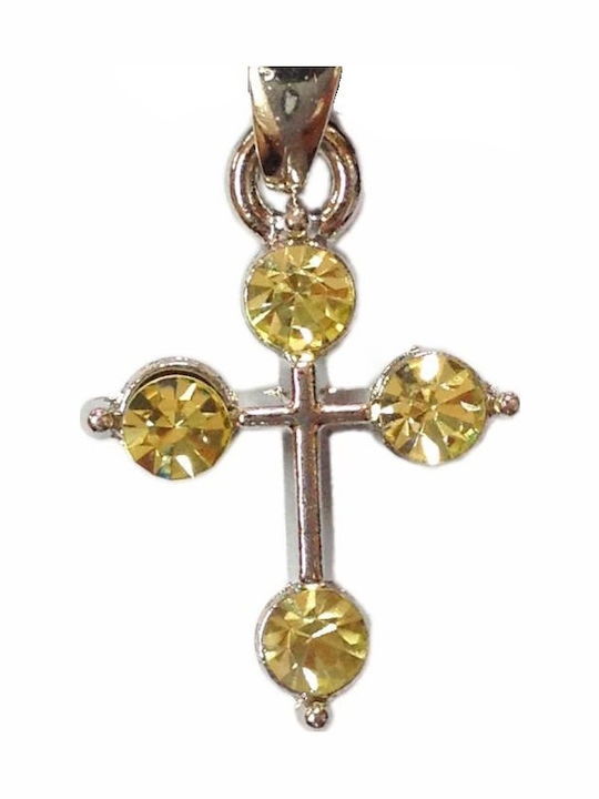 Kostibas Fashion Silber Σταυρός Επιχρυσωμένος