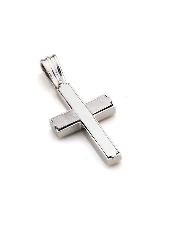 Men's White Gold Cross 14K Goldsmith