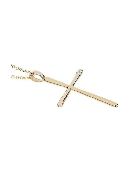 Damen Gold Kreuz 14K