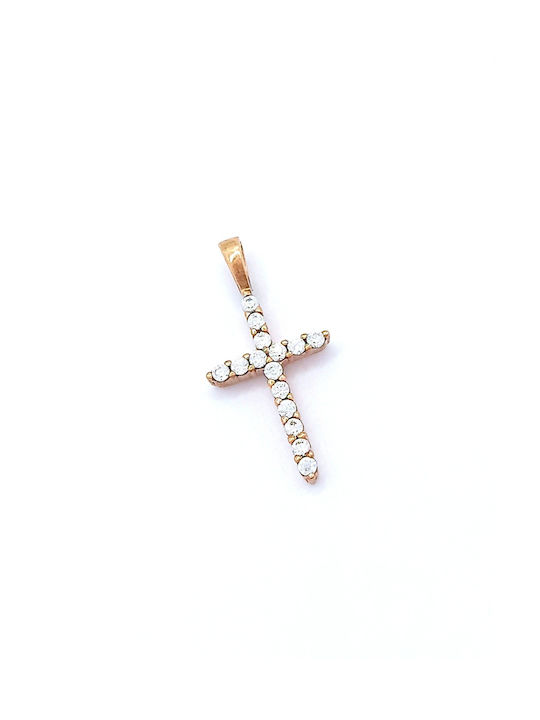 PS Silver Cross from Rose Gold Plated Silver