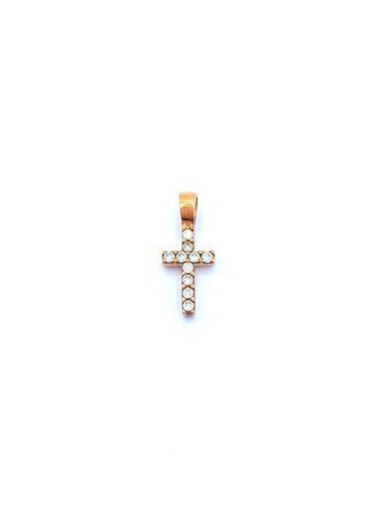 PS Silver Cross from Rose Gold Plated Silver