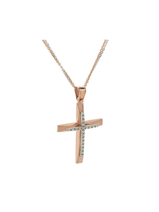 Ioannou24 Χρυσός Σταυρός Με Αλυσίδα 14K