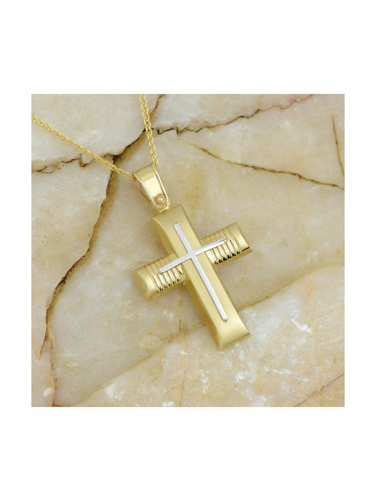 Ioannou24 Gold Cross 14K with Chain