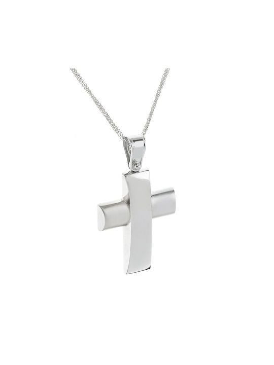 Ioannou24 Gold Kreuz 14K mit Kette