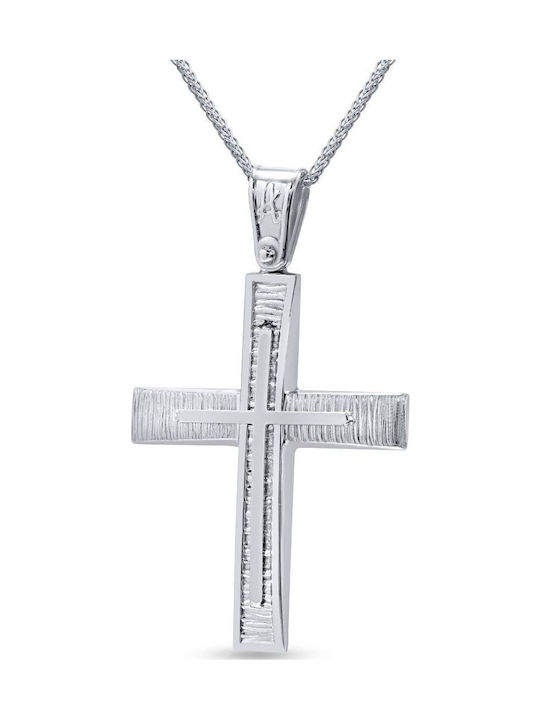 Anorado Herren Weißgold Kreuz 14K