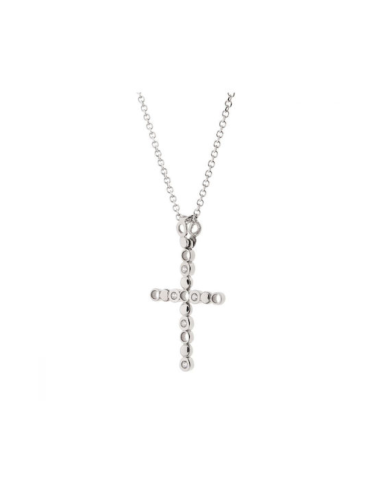 Eleni Orfanou Women's White Gold Cross 14K with Chain