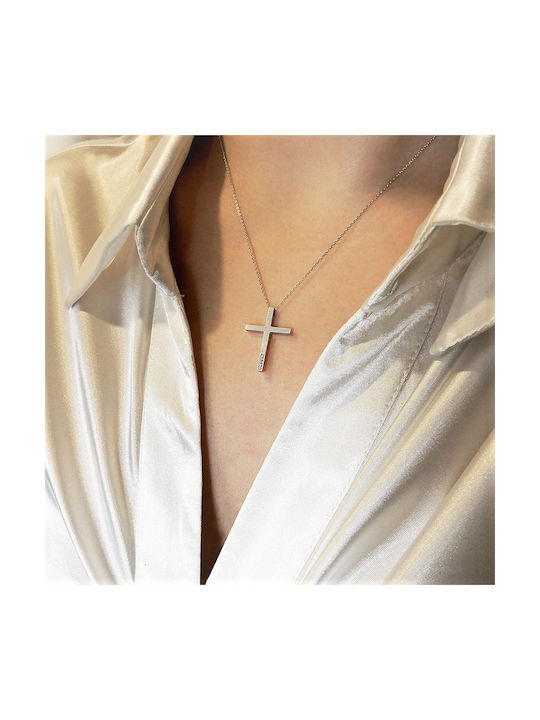 Art d or White Gold Cross 18K with Chain