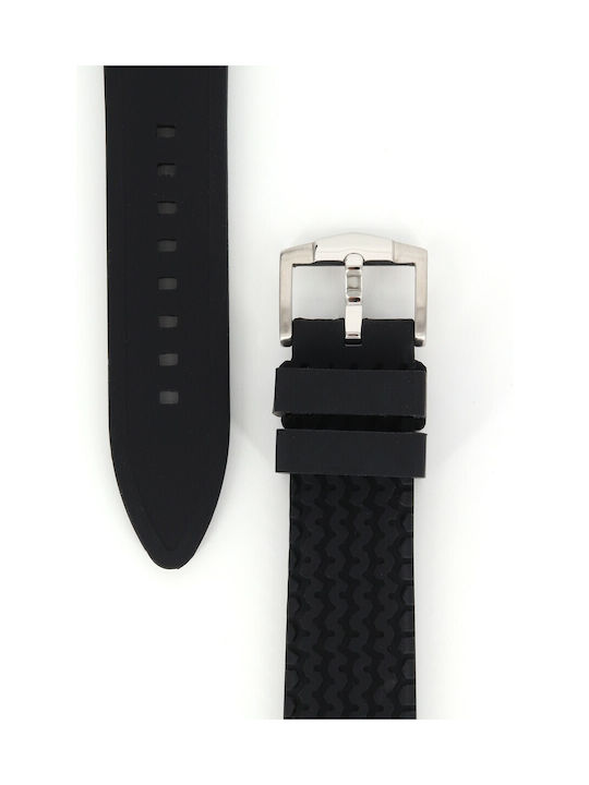 Rochet Gummi-Armband Schwarz 24mm