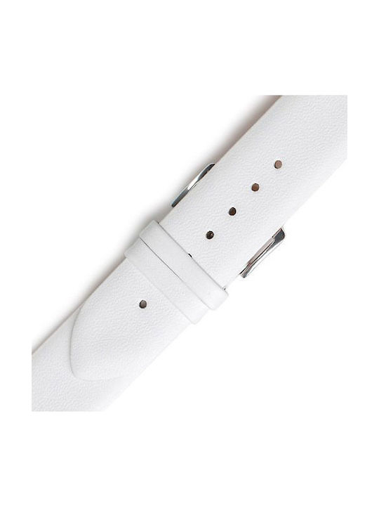 Leather Strap White 12mm