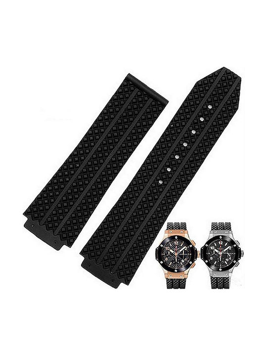 Gummi-Armband Schwarz 19mm