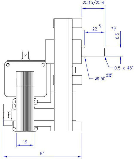 Mellor Getriebemotor für Pelletofen