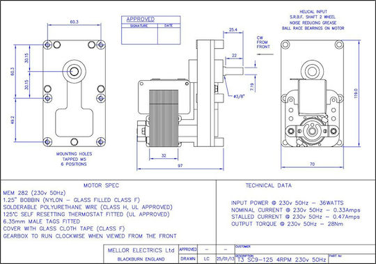 Mellor 4 Motor für Pelletofen