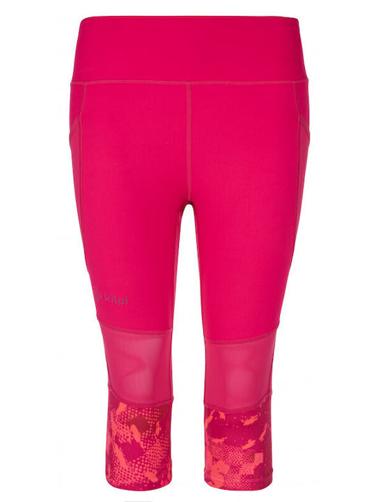 Kilpi Women's Capri Running Legging High Waisted Pink