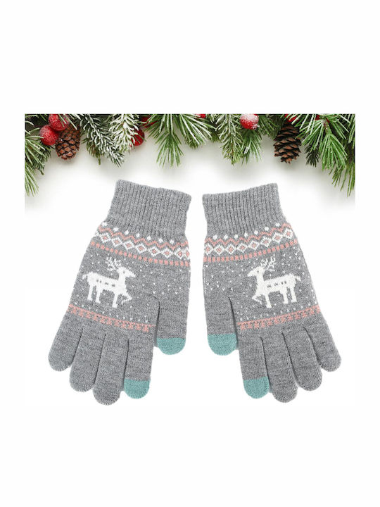Touchscreen Gray Wolle Handschuhe