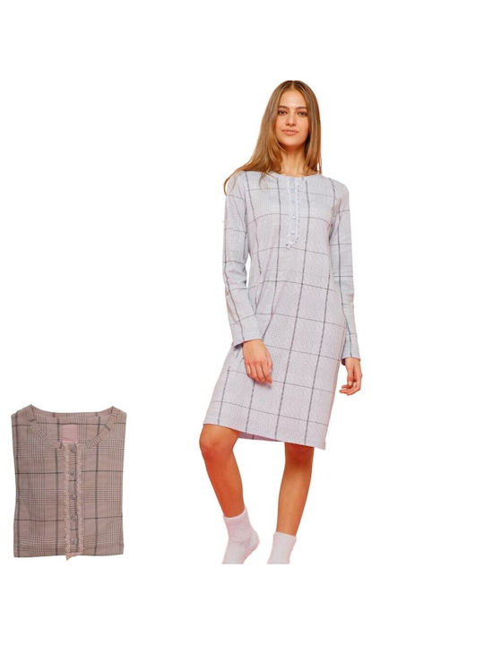 Noidinotte Winter Women's Nightdress Gray