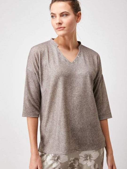 Penye Mood Winter Damen Pyjama-Set Weiß
