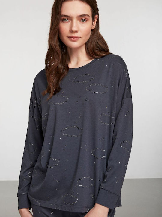 Catherine's Winter Women's Pyjama Set Gray Elegance