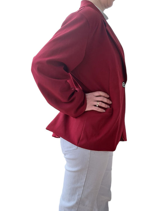 Remix Blazer pentru femei Sacou Burgundy