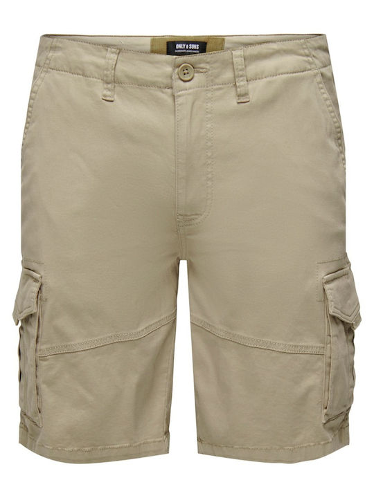 Only & Sons Men's Shorts Cargo Beige