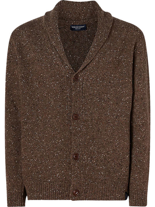 Herren Strickjacke mit Knöpfen Braun