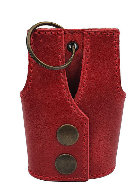 ByLeather Χειροποίητο Μπρελόκ Δερμάτινο Κόκκινο