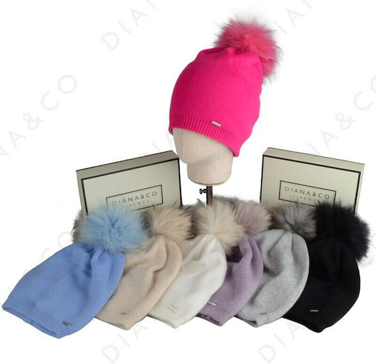 Knitted Beanie Cap Beige