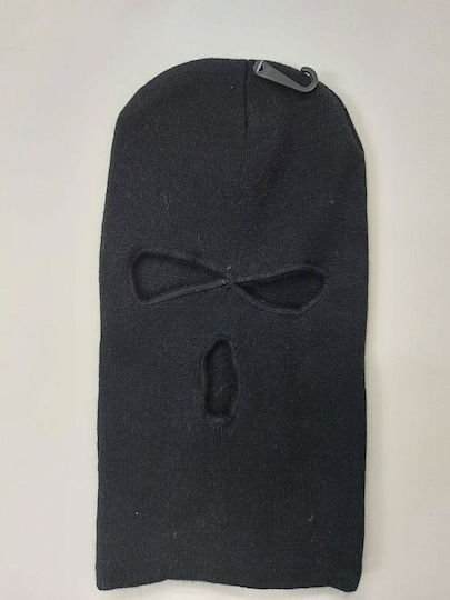 Volles Gesicht Männer Beanie Gestrickt in Schwarz Farbe