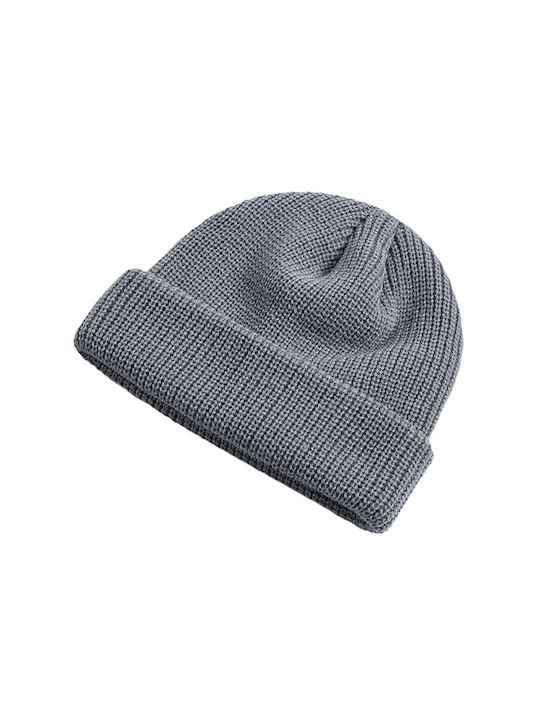 Ribbed Beanie Cap Gray